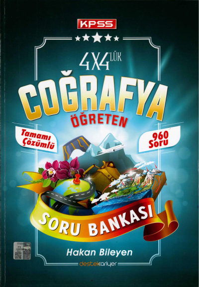 4x4 lük DESTEK COĞRAFYA TAMAMI ÇÖZÜMLÜ SORU BANKASI 960 SORU Limon Fotokopi