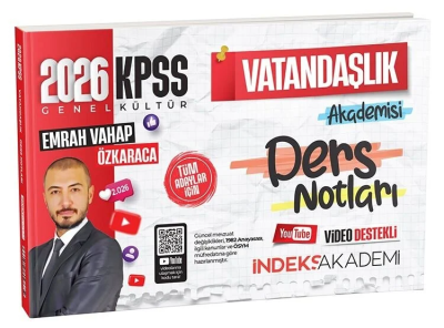 2026 KPSS Vatandaşlık Akademisi Video Ders Notları Emrah Vahap Özkaraca İndeks Akademi Yayıncılık Limon Fotokopi