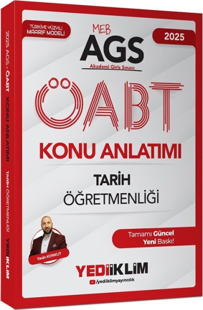 2025 MEB AGS ÖABT Tarih Öğretmenliği Konu Anlatımı Yediiklim Yayınları Limon Fotokopi