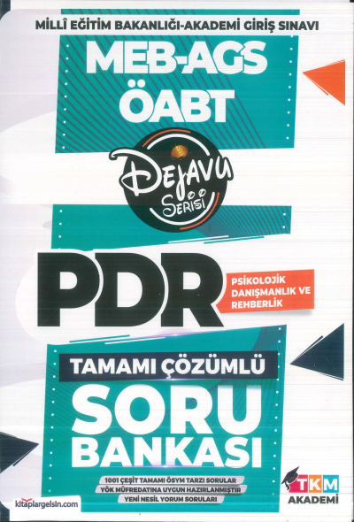 2025 ÖABT Psikolojik Danışmanlık ve Rehberlik DEJAVU Soru Bankası TKM Akademi Limon Fotokopi