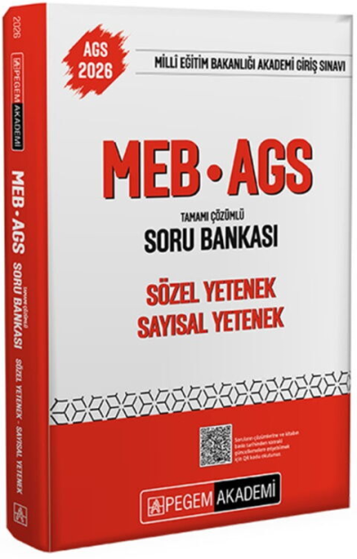 2026 MEB-AGS Soru Bankası Tamamı Çözümlü Sözel Yetenek Sayısal Yetenek Pegem Akademi Yayıncılık Limon Fotokopi