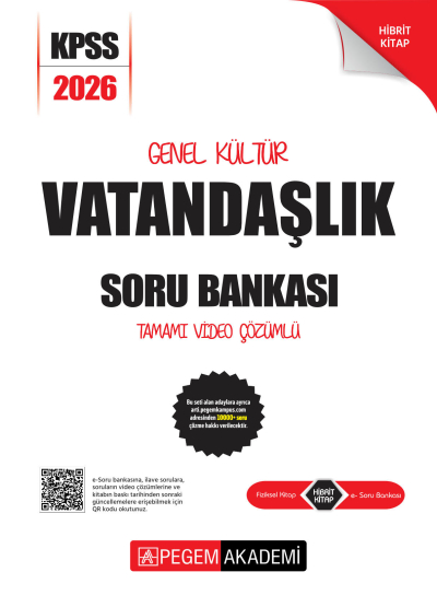 VATANDAŞLIK 2026 KPSS Genel Yetenek Genel Kültür Soru Bankası Modüler Çözümlü Pegem Akademi Yayınları Limon Fotokopi