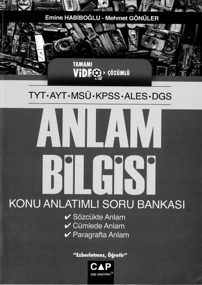 Anlam Bilgisi Konu Anlatımlı Soru Bankası Limon Fotokopi
