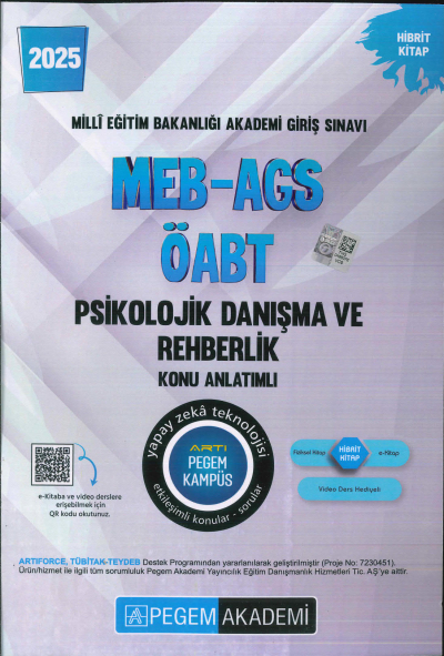 2025 MEB-AGS-ÖABT Psikolojik Danışma ve Rehberlik Konu Anlatımlı Pegem Akademi Yayıncılık Limon Fotokopi