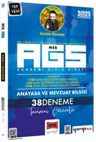 2025 MEB-AGS Anayasa ve Mevzuat Bilgisi Tamamı Çözümlü 38 Deneme Yargı Yayınları