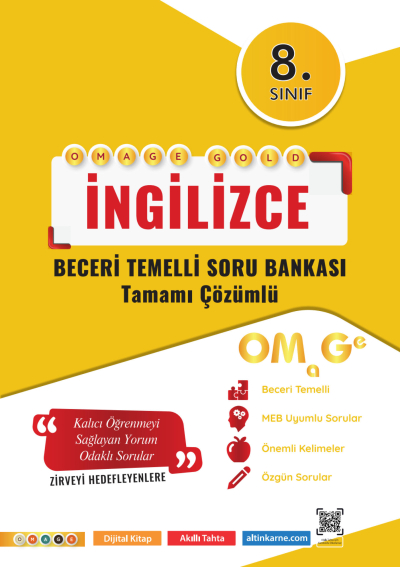8.Sınıf İngilizce Motivasyon Soru Bankası Omage Yayınları