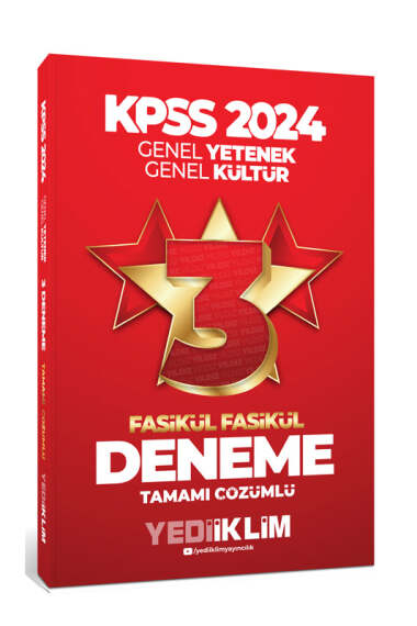 2024 KPSS Genel Yetenek Genel Kültür Tamamı Çözümlü 3 Yıldız Fasikül Deneme Limon Fotokopi