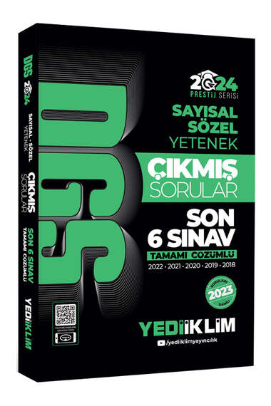 2024 DGS Sayısal Sözel Yetenek Tamamı Çözümlü Son 6 Sınav Çıkmış Sorular (2018-2023)