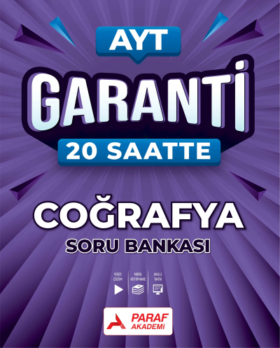 AYT Garanti 20 Saatte Coğrafya Soru Bankası Paraf Akademi Limon Fotokopi
