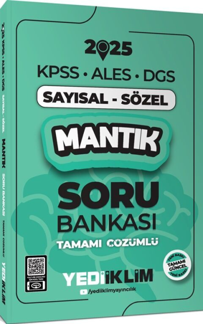 2025 KPSS ALES DGS Sayısal-Sözel Mantık Tamamı Çözümlü Soru Bankası Yediiklim Yayınları Limon Fotokopi