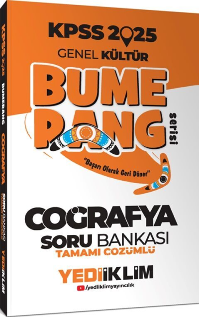 2025 KPSS Genel Kültür Bumerang Coğrafya Tamamı Çözümlü Soru Bankası Yediiklim Yayınları