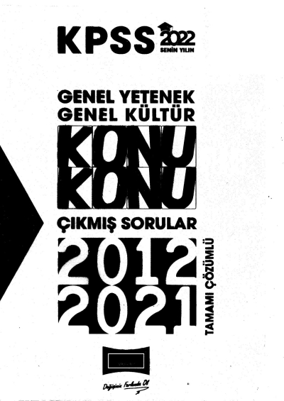 2022 KPSS Genel Yetenek Genel Kültür Konu Konu Tamamı Çözümlü Çıkmış Sorular 2012-2021 Limon Fotokopi