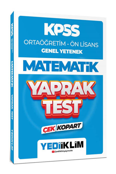 Ortaöğretim Ön Lisans Genel Yetenek Matematik Çek Kopart Yaprak Test Limon Fotokopi