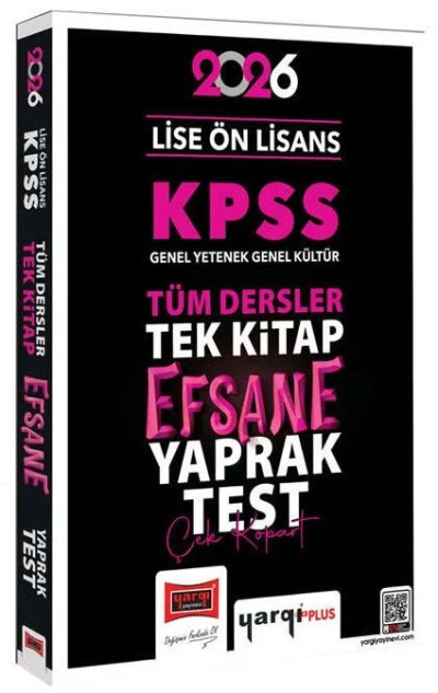 2026 KPSS Lise Ön Lisans Efsane Yaprak Test Yargı Yayınları
