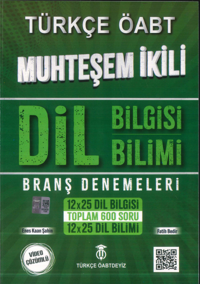ÖABT Türkçe Dil Bilgisi-Dil Bilimi Muhteşem İkili Branş Denemeleri Türkçe ÖABTDEYİZ Limon Fotokopi