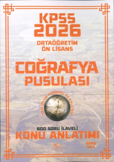 2026 KPSS Ortaöğretim Önlisans Coğrafya Pusulası Konu Anlatımı CBA Yayınları Limon Fotokopi