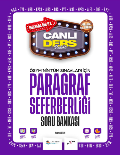 ÖSYM nin Tüm Sınavlar İçin Paragraf Seferberliği Soru Bankası Limon Fotokopi