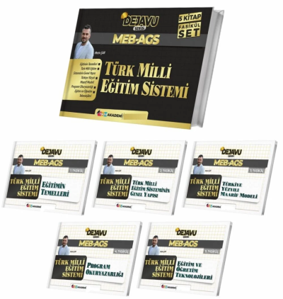 MEB-AGS Türk Milli Eğitim Sistemi DEJAVU Konu Anlatımlı 5'li Fasikül Set TKM Akademi Limon Fotokopi