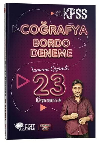 2026 KPSS Coğrafya Bordo 23 Deneme Çözümlü Eğit Akademi Limon Fotokopi
