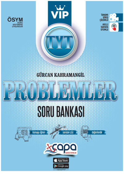 TYT VİP Problemler Tamamı Video Çözümlü Soru Bankası Çapa Yayınları Limon Fotokopi