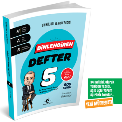5. Sınıf Dinlendiren Defter (Eker Test) YENİ MÜFREDAT Limon Fotokopi