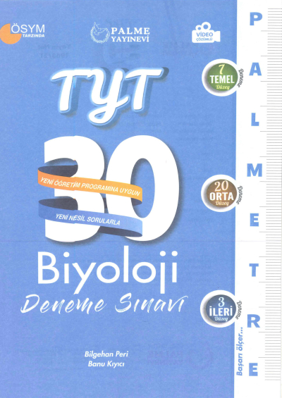 TYT Biyoloji Palmetre Serisi 30 Deneme Limon Fotokopi
