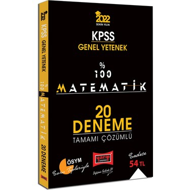 KPSS Genel Yetenek %100 Matematik Tamamı Çözümlü 20 Deneme Limon Fotokopi