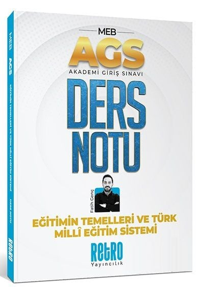 2025 MEB AGS Türk Milli Eğitim Sistemi ve Eğitimin Temelleri Ders Notu Retro Kitap Limon Fotokopi