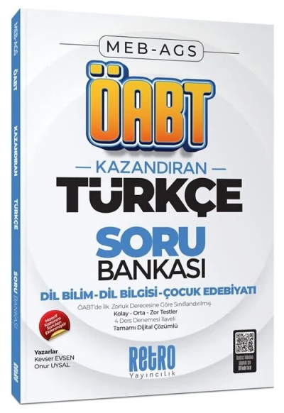 2026 MEB AGS ÖABT Türkçe Öğretmenliği Dil Bilim-Dil Bilgisi Çocuk Edebiyatı Soru Bankası Retro Kitap Limon Fotokopi