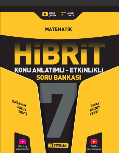 7.Sınıf Matematik HİBRİT Soru Bankası Hız Yayınları Limon Fotokopi