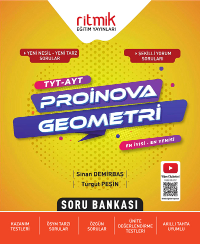 TYT-AYT Geometri Proinova Soru Bankası Ritmik Eğitim Yayınları Limon Fotokopi