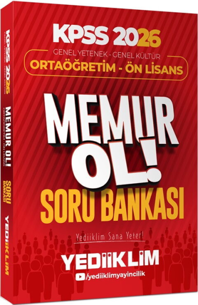 2026 KPSS Genel Yetenek Genel Kültür Ortaöğretim Ön Lisans Memur Ol Soru Bankası Yediiklim Yayınları Limon Fotokopi