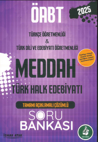 2025 ÖABT Türkçe-Türk Dili Edebiyatı Öğretmenliği Türk Halk Edebiyatı Meddah Soru Bankası Çözümlü Dizgi Kitap Yayınları Limon Fotokopi