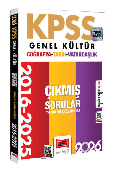 2026 KPSS Genel Kültür Tarih-Coğrafya-Vatandaşlık 2016-2025 Konu Konu Tamamı Çözümlü Çıkmış Sorular Yargı Yayınları Limon Fotokopi