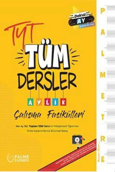 TYT Tüm Dersler Palmetre Aylık Çalışma Fasikülleri Limon Fotokopi
