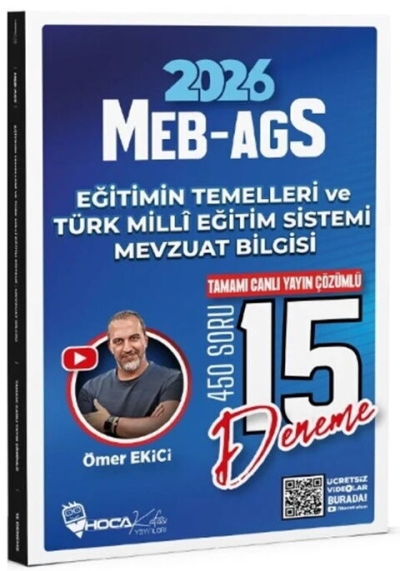 2026 MEB AGS Eğitimin Temelleri ve Türk Milli Eğitim Sistemi Mevzuat Bilgisi 15 Deneme Hoca Kafası Limon Fotokopi