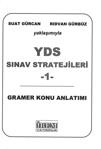 YDS SINAV STRATEJİLERİ 1 GRAMER KONU ANLATIMI 1. KİTAP Limon Fotokopi
