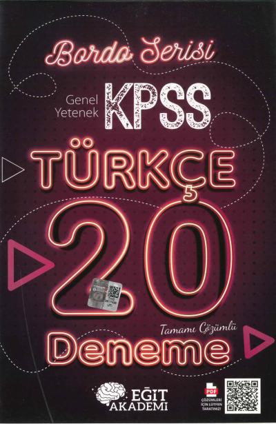 TÜRKÇE 20 DENEME TAMAMI ÇÖZÜMLÜ