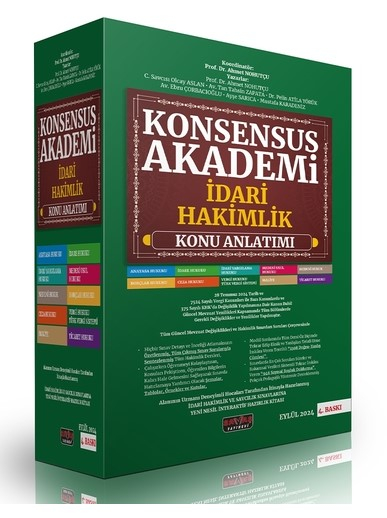 KONSENSUS Akademi İdari Yargı Hakim Yardımcılığı Sınavı Konu Anlatımı Eylül 2024 Limon Fotokopi