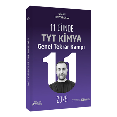 2025 11 Günde TYT Kimya Genel Tekrar Kampı Video Ders Takip Kitabı Sinan İhtiyaroğlu Parlayan Projeler Limon Fotokopi