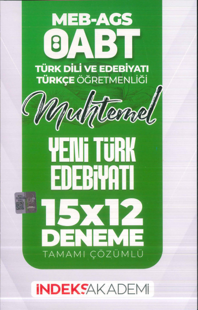 2025 ÖABT MEB-AGS Türk Dili Edebiyatı-Türkçe Yeni Türk Edebiyatı 15x12 Deneme Çözümlü İndeks Akademi Yayıncılık Limon Fotokopi