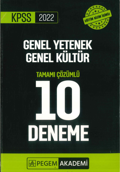 GKGY 10'LU PAKET DENEME ÇÖZÜMLÜ Limon Fotokopi