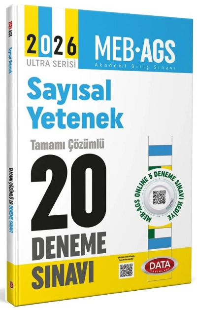 2026 AGS Sayısal Yetenek Tamamı Çözümlü 20 Deneme Sınavı Data Yayınları Limon Fotokopi
