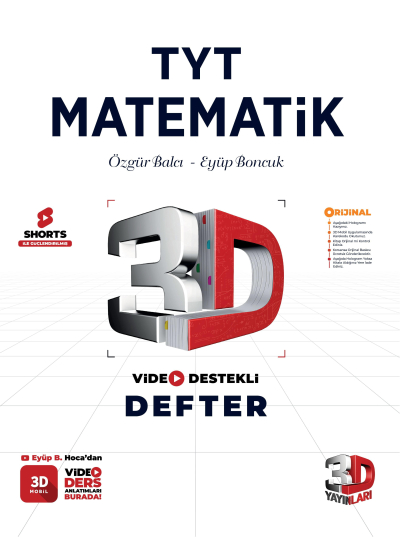2025 TYT Matematik Video Destekli Defter 3D Yayınları