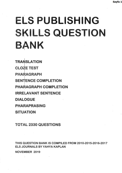 ELS Publishing Skills Question Bank Limon Fotokopi
