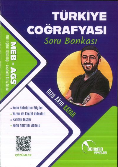 2025 MEB-AGS Türkiye Coğrafyası Soru Bankası Çözümlü Rıza Akın Kayar Doktrin Yayınları Limon Fotokopi