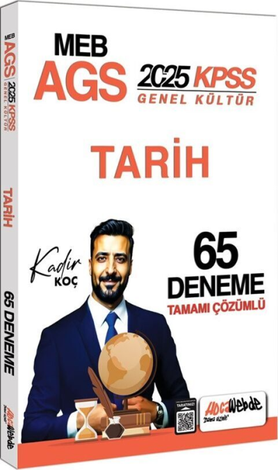 2025 MEB AGS KPSS Tarih Tamamı Çözümlü 65 Deneme Sınavı HocaWebde Yayınları