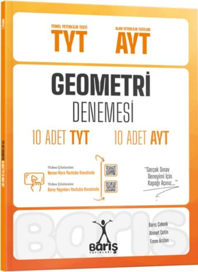TYT AYT Geometri Denemesi 10 Adet TYT 10 Adet AYT Barış Yayınları Limon Fotokopi