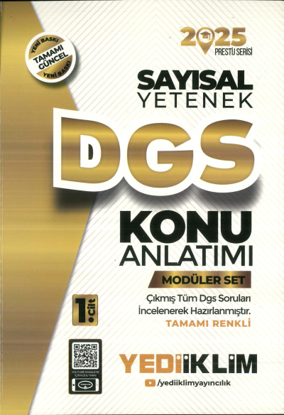 YEDİİKLİM DGS SAYISAL KONU ANLATIM 2025 Limon Fotokopi