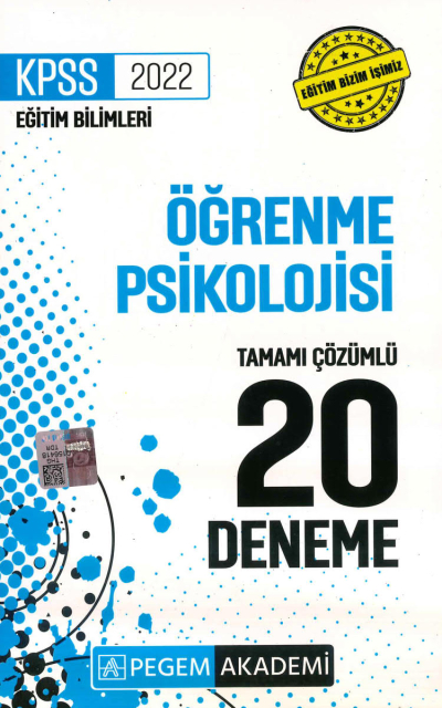 ÖĞRENME PSİKOLOJİSİ 20 DENEME ÇÖZÜMLÜ